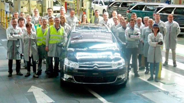 Donderdag 1 juni 2017: afscheid van de laatste C5, de laatste Citroën met hydraulische vering.